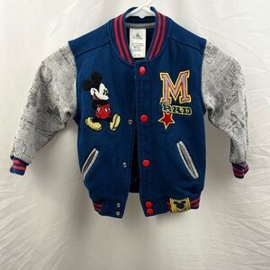 Disney Mickey Mouse Toddler “Varsity” Jacket Bomber Size 2T